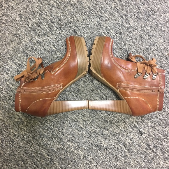 MIA Booties Brown Lace Up Size 6.5 - Picture 5 of 8